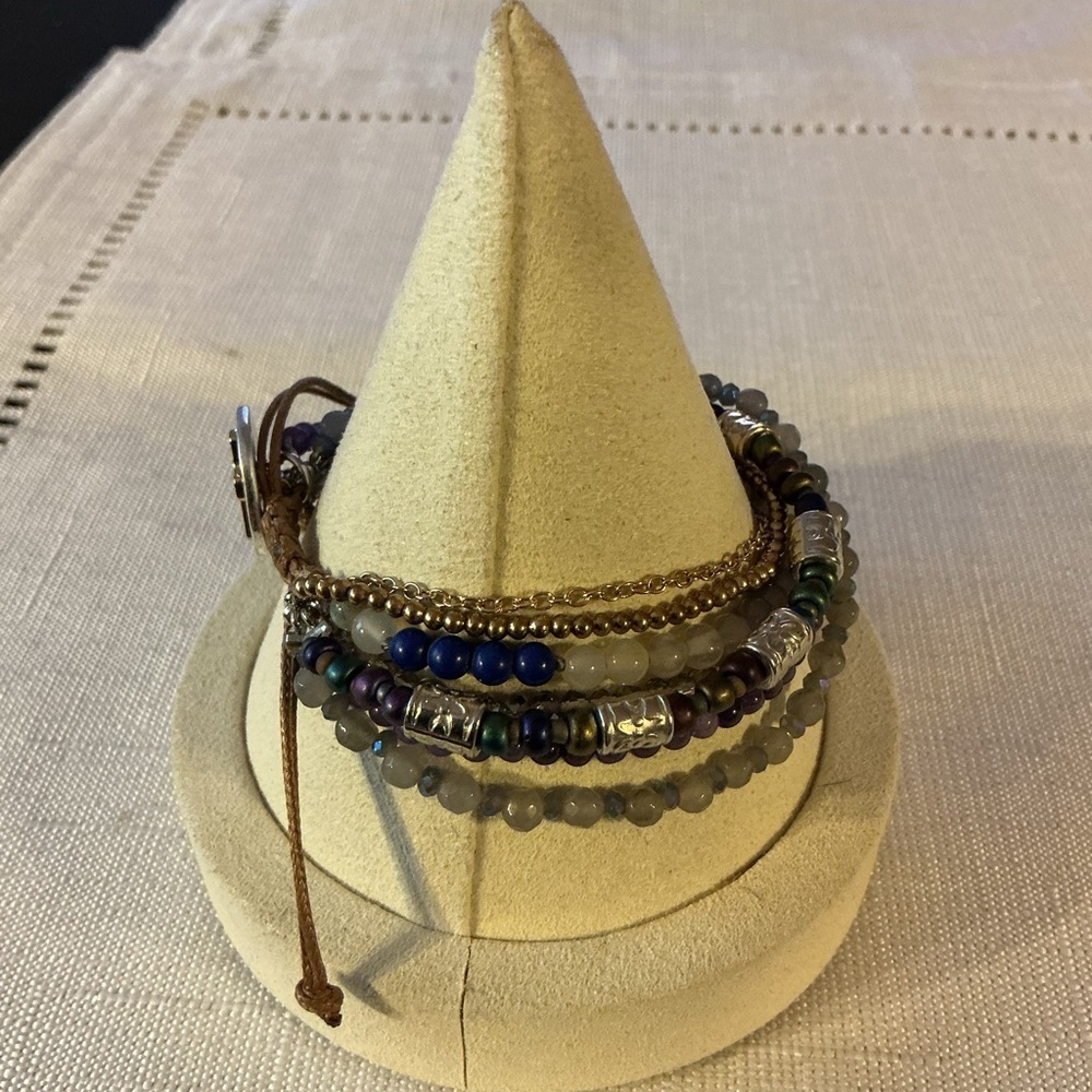Demdaco “Your Journey” Beaded Silver and Gold Tone Bolo Bracelet - Picture 4 of 5